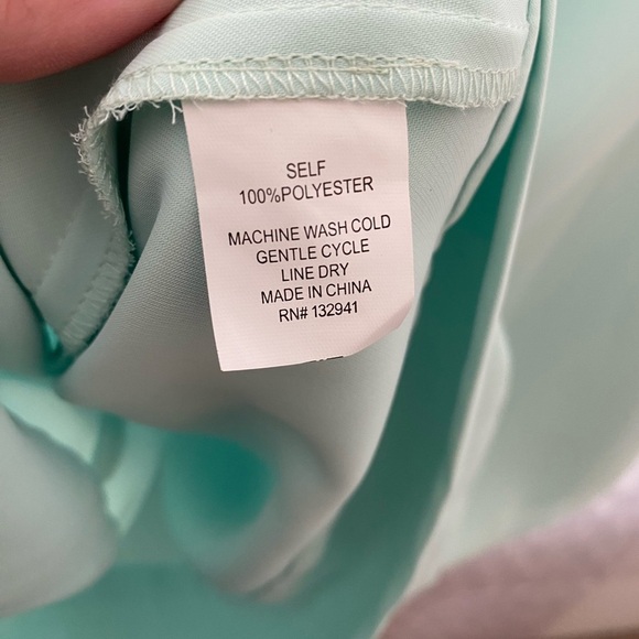 Amanda Uprichard Mint Wide Sleeve Side Tie Top - Picture 4 of 7